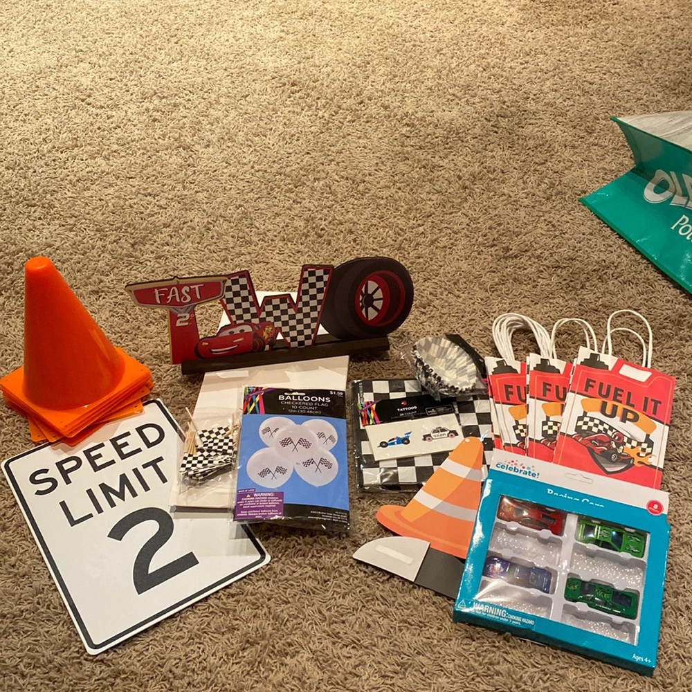 Two fast 2nd birthday decor